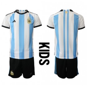 Argentina Hemmakläder Barn VM 2022 Kortärmad (+ Korta byxor)